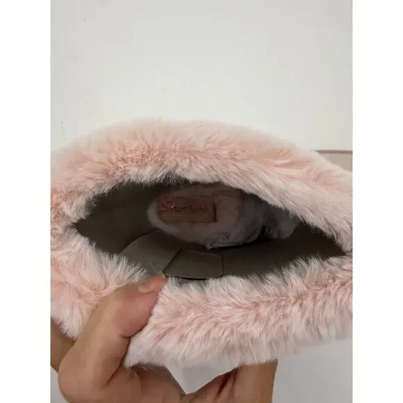 Skechers Campfire Slipper Bootie Boot Blush Pink Faux Fur Size 8 Memory Foam - Picture 12 of 12